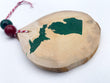 Hand Painted Michigan Wood Ornament